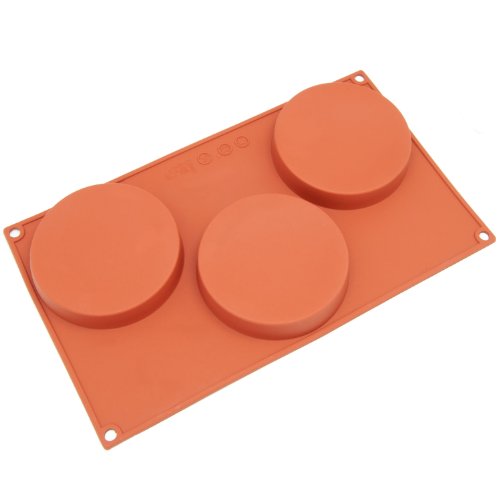 More image Freshware 3-Cavity Disc Cake Silicone Mold and Baking Pan