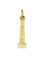 14K Yellow Gold 3D Washington Monument Charm Jewelry