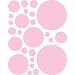 Instant Murals 25 Polka Dot Wall Transfer Stickers - Light Pink
