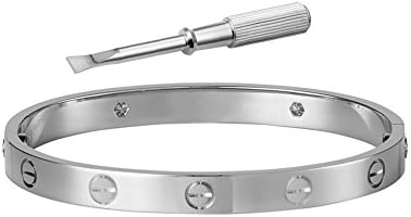 Stainless Steel Designer Inspired Screw Driver Bangle Bracelet for Men
