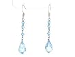 Aqua Swarovski Crystal Drop Earrings Fashion Jewelry
