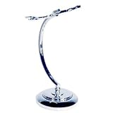 Truefitt  Hill Regency Curved Brush and Razor Stand: Chrome