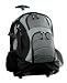 Upscale Denier Poly Backpack with Wheels - Grey/Black