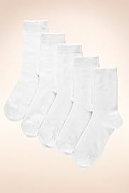 5 Pairs of Older Girls Cotton Rich Sparkle Stripe Socks