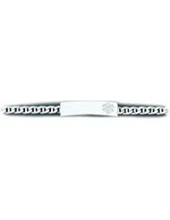 Sterling Silver Medical Alert ID Mariner Chain Bracelet - Length 7 Inch