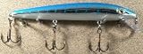 JLVLures JLV Shallow Suspending Minnow Blue Silver : Husky Stickbait Lures Saltwater Freshwater Jerk Bass Smallmouth Steelhead Pike Muskie Salmon Trout Snook Striper Perch Whiper Snook Speckled Trevally, Mid- Depth Trolling Casting Hook Treble