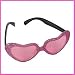 Pink Glitter Heart Sunglasses