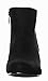 UJoowalk Womens Comfortable Classic Suede Leather Round Toe Chunky Heeled Zipper Ankle Boots (4.5 B(M) US, Black)