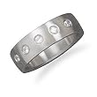 Stainless Steel Ring with CZs