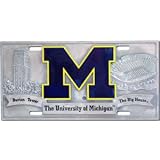 Michigan Wolverines 3-D License Plate - NCAA College Athletics Fan Shop Sports Team Merchandise