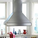 Vent-A-Hood ISD18-236BL Black Euroline with Emerald Lip 550 CFM 36 Euro-Style Island Mounted Range