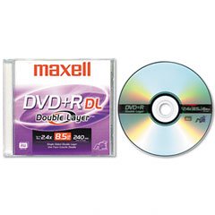 Maxell 1PK DL DVD+R 8.5GB 2.4X-W/ JC ( 634080 )