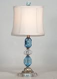 Vintage Styled Blue & Clear Vanity Table Lamp Lamp