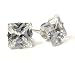 X-Large and Blingy 10mm Ice Cubic Zirconia Square Princess Cut Stud Earrings ~ Comes Gift Boxed