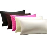 Luxurious Easy Iron Blended Cotton Percale Housewife Pillow Case Pair in White