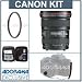 Canon EF 17-40mm f/4L USM Ultra Wide Angle Zoom Lens Kit, USA with Tiffen 77mm UV Wide Angle Filter, Lens Cap Leash, Professional Lens Cleaning Kit