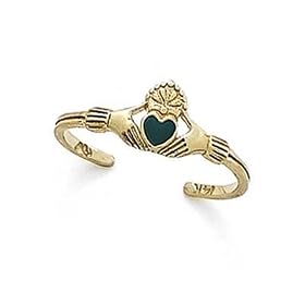 14k Enamel Claddagh Toe Ring by JewelryWeb