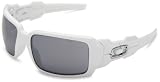 Oakley Men's Oil Drum Lil John Signature Series Iridium Sunglasses,Polished White Frame/Black Lens,one size