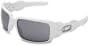 Oakley Men's Oil Drum Lil John Signature Series Iridium Sunglasses,Polished White Frame/Black Lens,one size