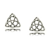 Celtic Knot Stud Earrings Silver Ladies Post New Small