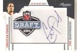 2011 Prestige NFL Draft Autographed Patch Draft Logo #6 Christian Ponder - Minnesota Vikings (RC - Rookie Card Insert - Autographed) (Football Cards)