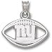 

New York Giants Solid Sterling Silver ''NY'' Pierced Football Pendant