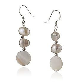 PearlsOnly Keita White 5-10mm A Freshwater Pearl Earring Set&nbsp;Newest Version