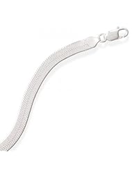 MMA Silver - 18 inch 080 Superflex Herringbone Necklace