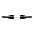 14 Gauge Anodized Black Titanium Long Spike Barbell - 1/4"