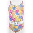 Girls Patchwork Printed Two Piece Tankini Swimsuit
