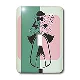 TNMGraphics Retro Designs - Mod Scooter Girl - Light Switch Covers - single toggle switch
