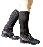 Dublin Adult Contrast Stitch Half Chaps M Purple