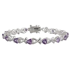 STERLING SILVER 5.20CTW AMETHYST BRACELET by JTV