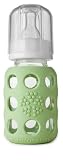 Lifefactory Glass Baby Bottle with Silicone Sleeve Spring Green 4 Ounce