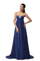 Hot Sale Winey Bridal Royal Blue Crystal Sweatheart Long Chiffon Evening Dresses (10)