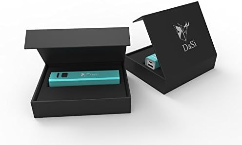 Apple and Samsung External Battery Pack Rechargeable 2600 mAh Lithium Ion Portable Phone Charger - Great Corporate Gift! (Ocean Blue)