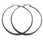 316L Stainless Surgical Steel Flat Hoop Earrings Sizes: 24mm 32mm 33mm 43mm 48mm