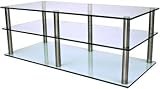 AV Stand Gem Cinema Glass shelves 1120 x 500 - per shelf clear