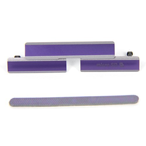 Tpmall Dust Caps Micro SD USB Sim Cover For Sony Xperia Z1 L39h C6903 C6906 C6943 (Purple)