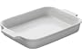 Le Creuset Stoneware 12-1/2-by-9-1/2-Inch Rectangular Baking Dish, White