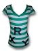 Roxy Green Stripe T- Shirt - Size Small