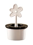 Produkt-Bild: Wenko 52588100 Luftbefeuchter Blumentopf - runder Keramik-Verdunster, &Atilde; 10 x 16 cm, weiss-schwarz