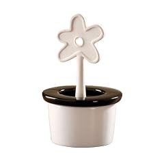 Wenko 52588100 Luftbefeuchter Blumentopf - runder Keramik-Verdunster, � 10 x 16 cm, weiss-schwarz