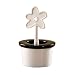Wenko 52588100 Luftbefeuchter Blumentopf - runder Keramik-Verdunster, � 10 x 16 cm, weiss-schwarz