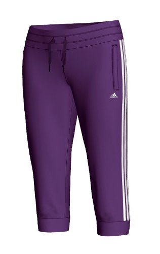 Adidas Damen 3/4 Knit Hose Essentials 3S, power purple s12/white, S, X30480