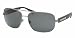 Bulgari Men's 5017 Matte Gunmetal Frame/Grey Lens Stainless Steel Sunglasses