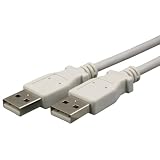 USB 2.0 Type A to A Cable M / M, 6 FT, White