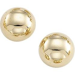 14K Yellow Gold Half Ball Earring W/Back