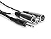 Hosa SRC-203 Insert Cable, 1/4 in TRS to XLR3M and XLR3F, 3 m
