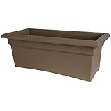 Fiskars 26 Inch Veranda 3 Gallon Rectangular Planter, Color Cement (57726)
